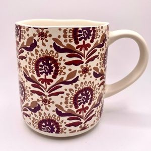 Opalhouse Stoneware 16 Oz Plum and Ivory Print Coffee/Tea Mug